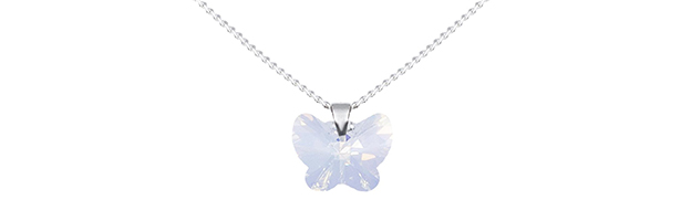 Colgante de plata con mariposa de cristales de Swarovski