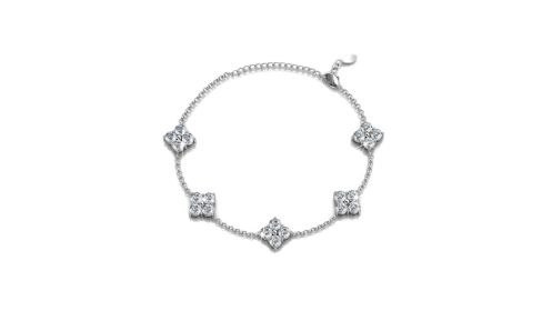 Pulsera Alyssa bañada en oro de 18K con cristales de Swarovski